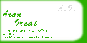 aron irsai business card